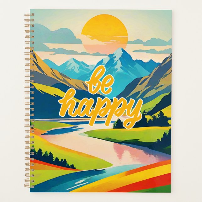 Retro Mountain Landscape Planner (Front)