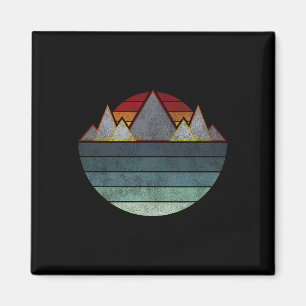 Retro Mountain Outdoors - Hiking, Camping, Rock Cl Magnet