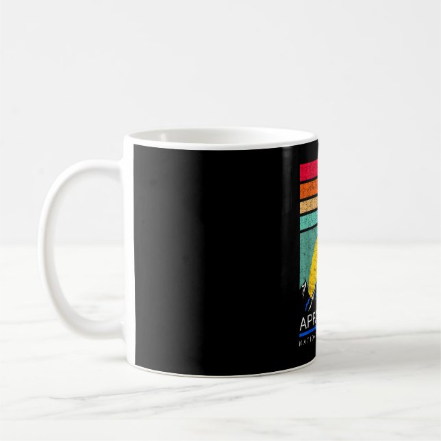 Retro mountain silhouette appalachian trail coffee mug (Left)