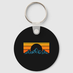 Retro Mountain Silhouette Keychain