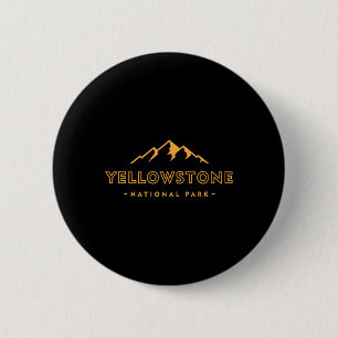 Retro Mountain Yellowstone National Park Hiking So 2 Inch Round Button