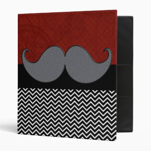 Retro Moustache Moustache Stache Binder