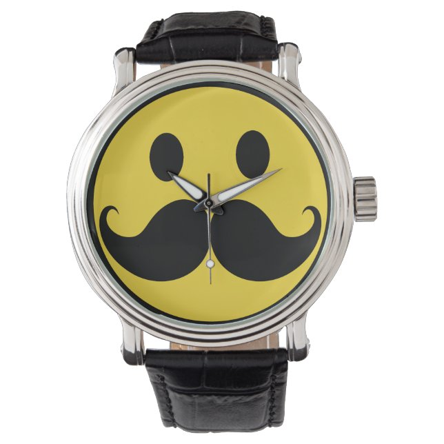 Retro Moustache Moustache Watch (Front)