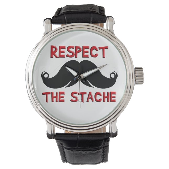Retro Moustache Moustache Watch (Front)