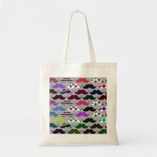 Retro Moustache Pattern Tote Bag