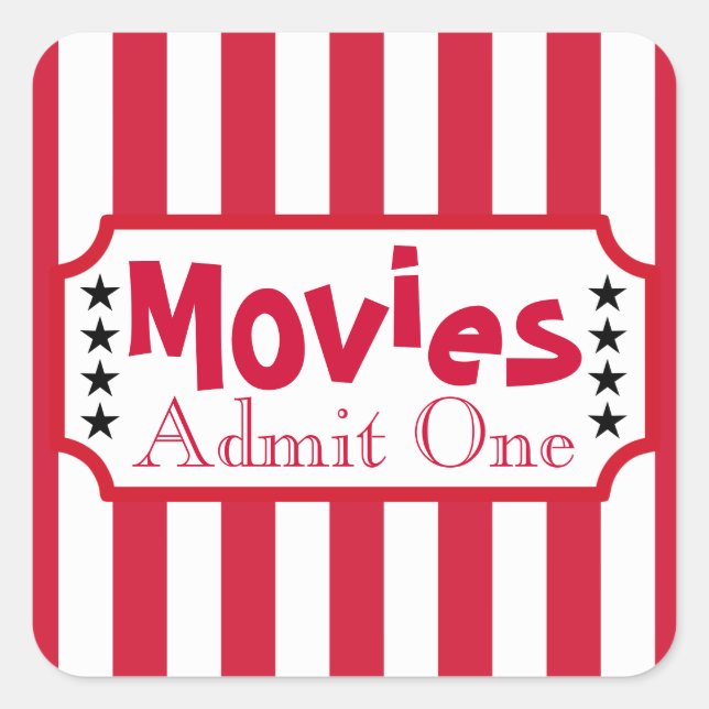 Retro Movie Accueil Théâtre Cinéma Stickers (Devant)