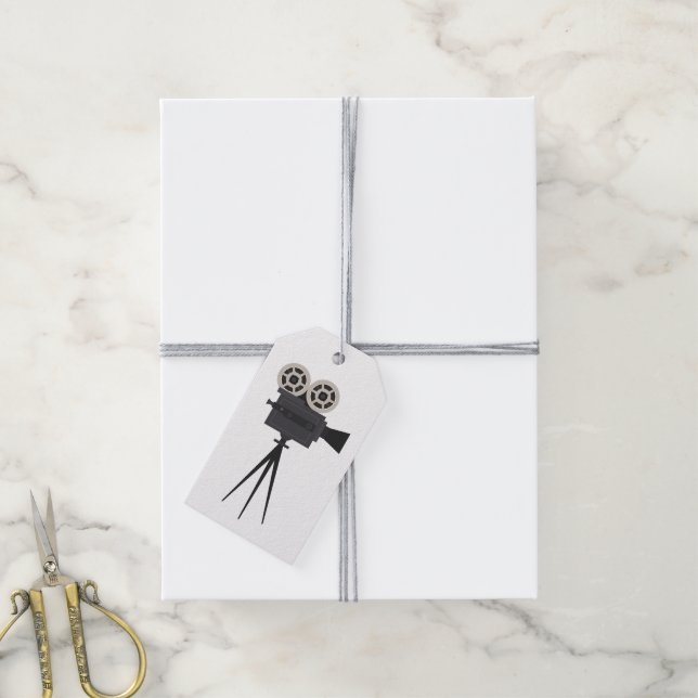 Retro Movie Camera Gift Tags (With Twine)