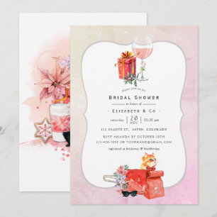 Retro Movie Christmas Bridal Shower Invitation