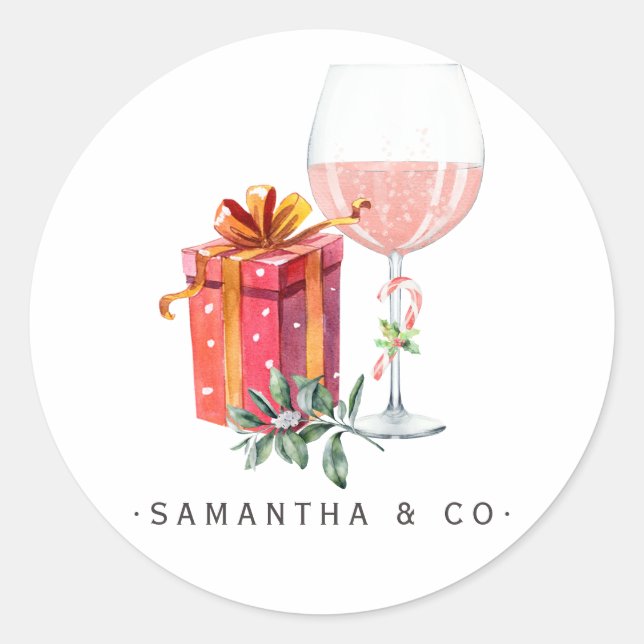 Retro Movie Christmas Classic Round Sticker (Front)