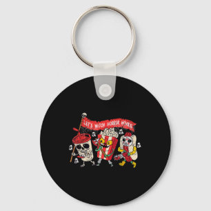 Retro Movie Concessions Let's Watch Horror Movies Keychain