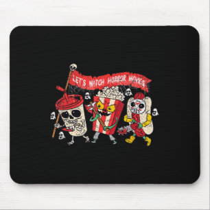 Retro Movie Concessions Let's Watch Horror Movies  Mouse Pad