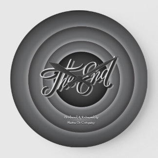 Retro Movie Ending Screen Wall Clock