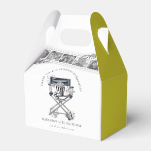 Retro Movie Night Birthday Custom  Favor Box