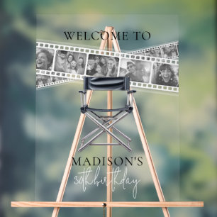 Retro Movie Night Film Strip Custom Photos Bienven