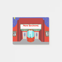 Retro Movie Theatre Post-It Notes