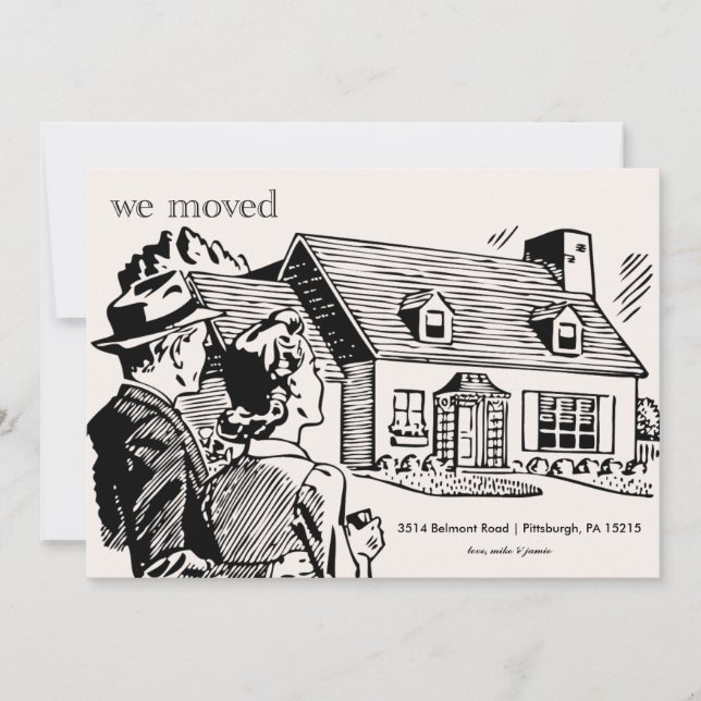 Retro Moving Announcement (Front)