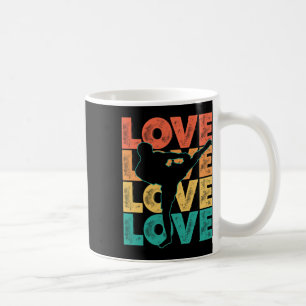 Retro Muay Thai Love Word Theme Graphic Design Kic Coffee Mug