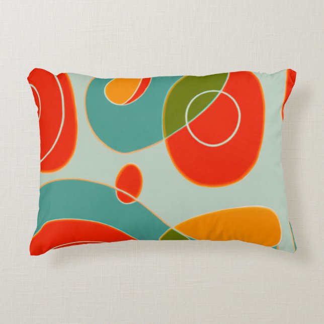 Retro Multicolor   Accent Pillow (Front)