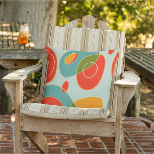Retro Multicolor Outdoor Pillow