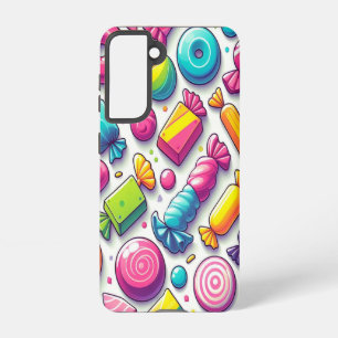 Retro Multicolored Cartoon Sweets Samsung Galaxy Case