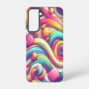 Retro Multicolored Cartoon Sweets Samsung Galaxy Case