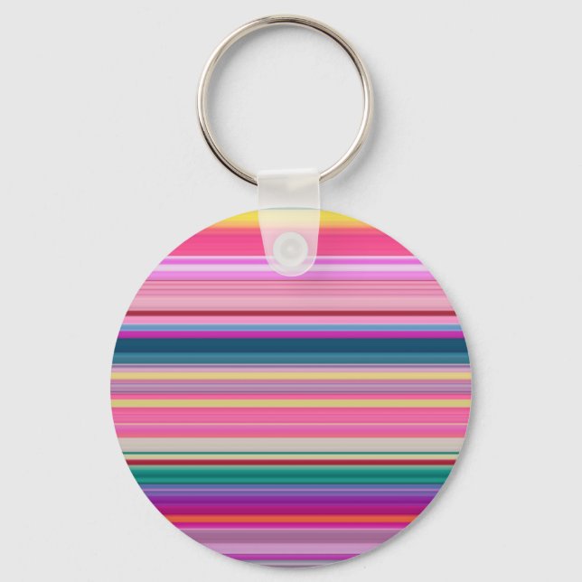 Retro multicolors stripes keychain (Front)