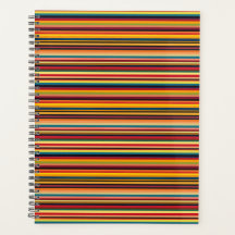 Retro Multicolour Stripe Modern Vintage Planner
