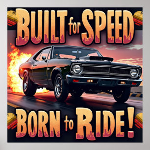 Retro Muscle - Built for Speed  Poster