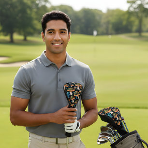 Retro Mushroom Golf Head Cover – Bold & Groovy