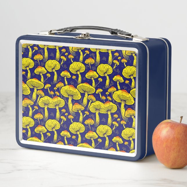 Retro Mushroom Lunch Box - Stylish & Unique (In Situ)