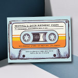 Retro Music 80s Audio Cassette Men 50th Birthday Invitation<br><div class="desc">50th birthday party ideas for men: a music themed birthday party invitation for music lovers featuring a hand-drawn sketch of a cassette tape. These 50th birthday party invitations for men with a music theme can be easily and fully customized, printable or available for instant download. A perfect 80s nostalgia 50th...</div>