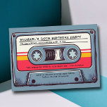 Retro Music 80s Cassette Mixtape Men 50th Birthday Invitation<br><div class="desc">50th birthday party ideas for men: a music themed birthday party invitation for music lovers featuring a hand-drawn sketch of a cassette tape. These 50th birthday party invitations for men with a music theme can be easily and fully customized, printable or available for instant download. A perfect 80s nostalgia 50th...</div>