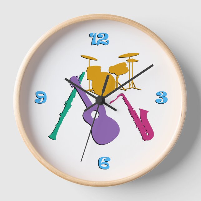 Retro Music Band Clock (Front)