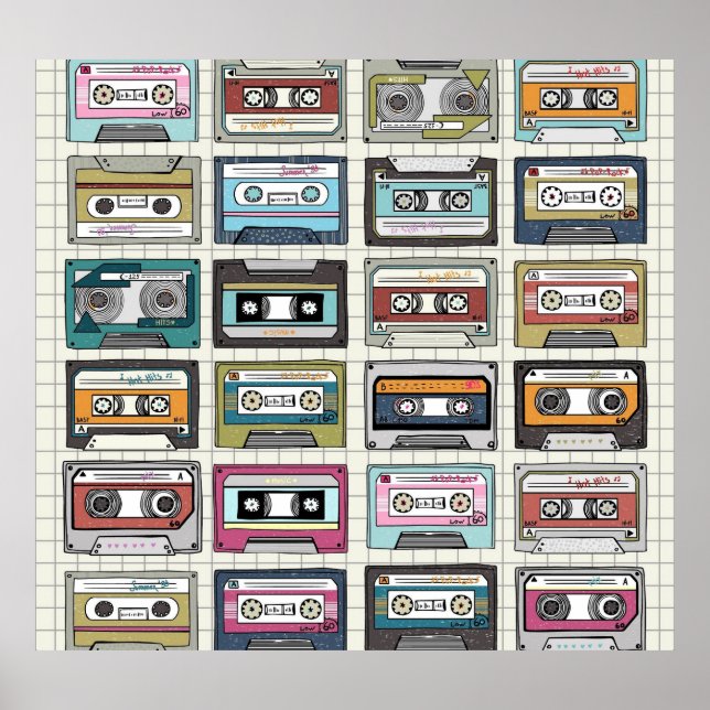 Retro Music Cassette: Nostalgic Icon Poster (Front)