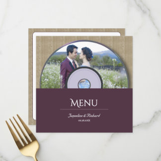 Retro Music CD Album Wedding Menu