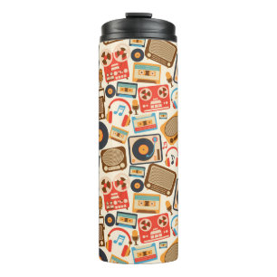 Retro music element thermal tumbler