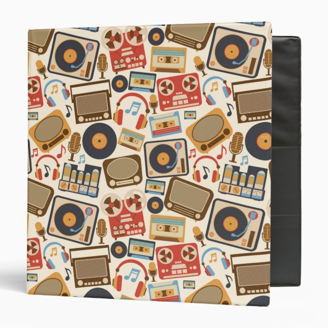 Retro music elements binder (Front/Inside)