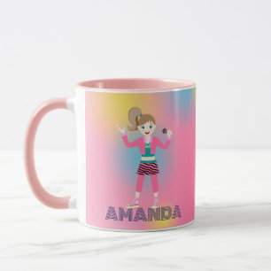 Retro music girls band Birthday Party Mug
