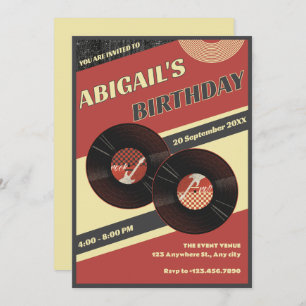 Retro music  invitation