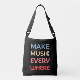 Retro Music Lover Gift – Make Music Everywhere Crossbody Bag