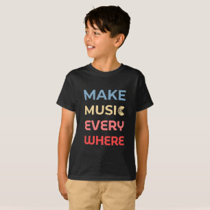 Retro Music Lover Gift – Make Music Everywhere T-Shirt