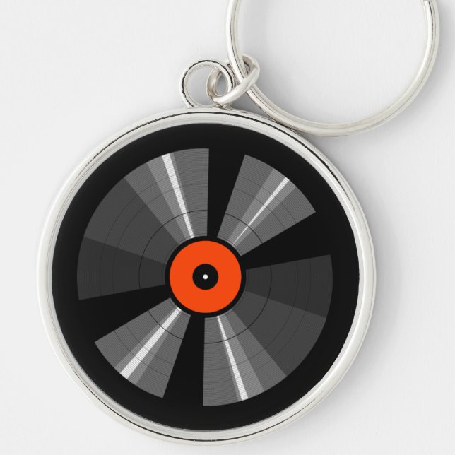 Retro Music  LP Vinyl Record Keychain (Front)