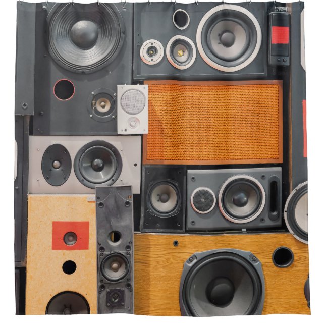 Retro Music Speaker Wall Design (Front)