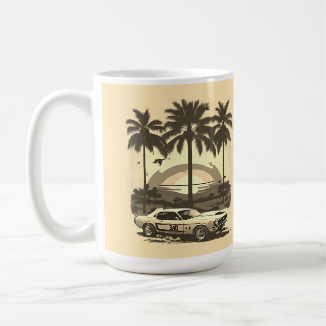 RETRO MUSTANG CAR Mug (Left)