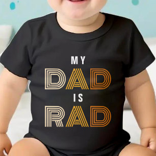Retro My Dad is Rad Kid's Father's Day Baby Bodysuit