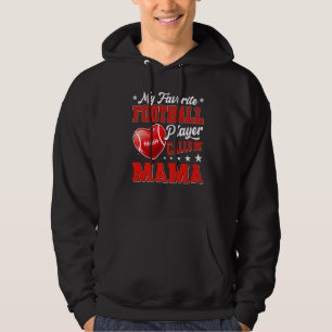 Retro My Favourite Football Player Calls Me Mama Hoodie