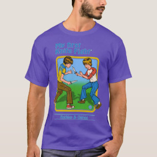 Retro my Fight knife fight My first knife fight T-Shirt