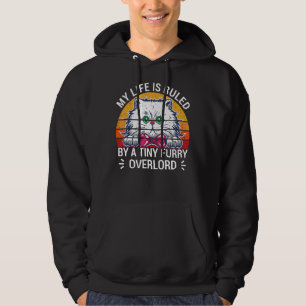 Retro My Life Is Ruled By A Tiny Furry Overlord C Hoodie