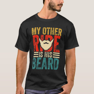 Retro My Other Ride is His Beard Funny Bearded Dad T-Shirt