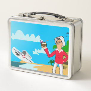Retro Myrtle Beach Guy Metal Lunch Box